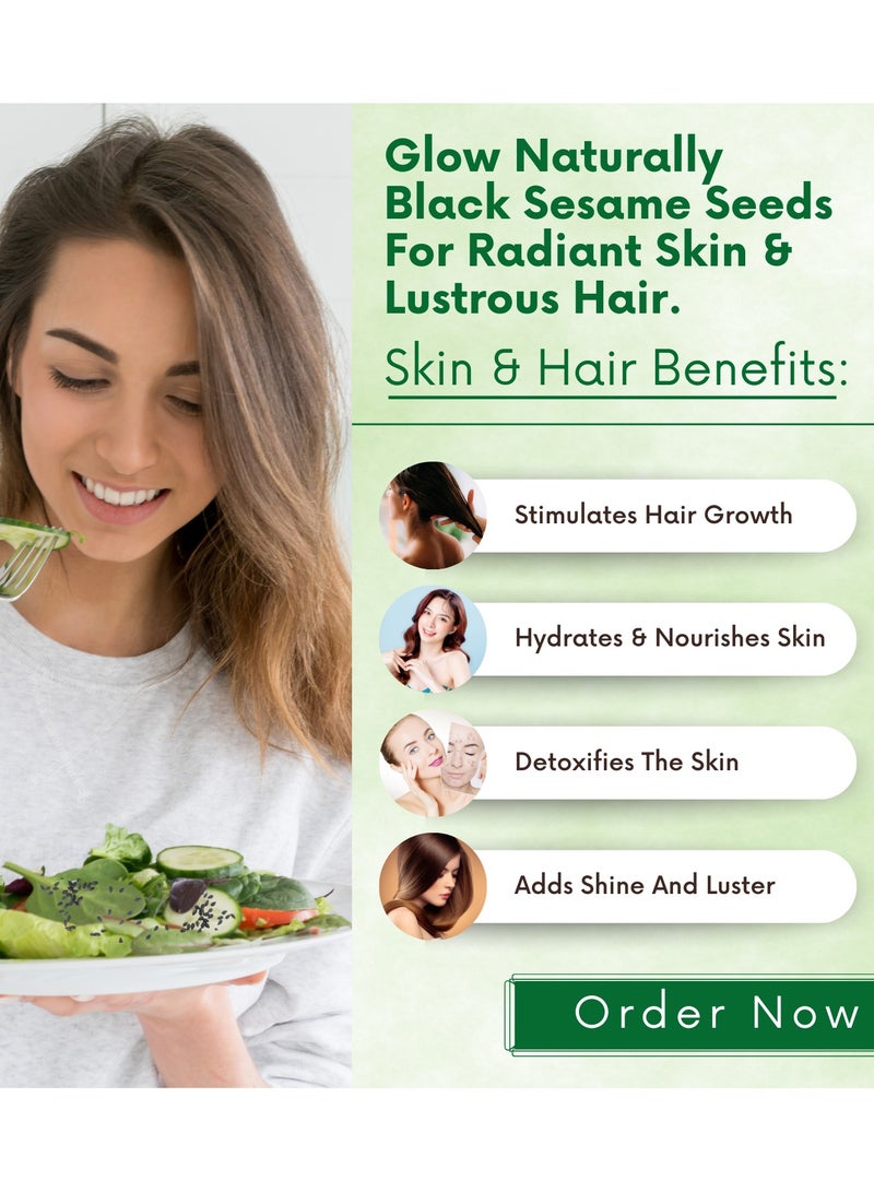 BLISS OF EARTH 1kg unhulled Black Sesame Seeds Kaale Til Fresh & Fiber Rich Great for Cooking & Baking  - Image 3