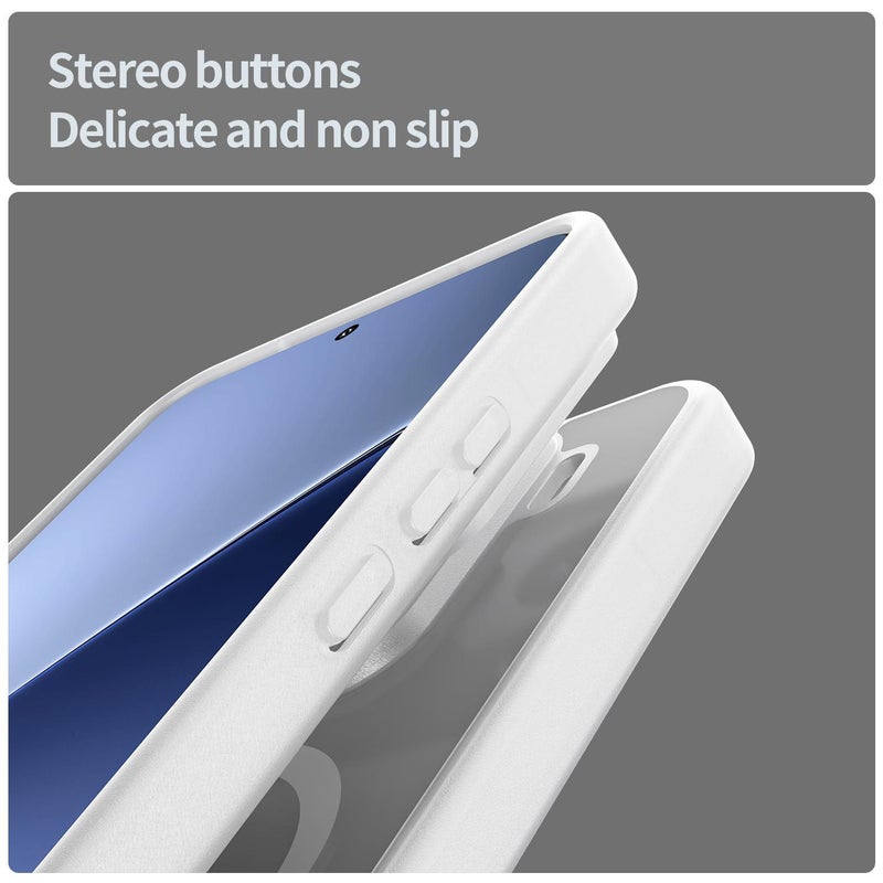 erorex For Xiaomi 15 Pro Fanying Series PC Hybrid TPU Translucent Frosted MagSafe Phone Case(Matte White) - Image 5