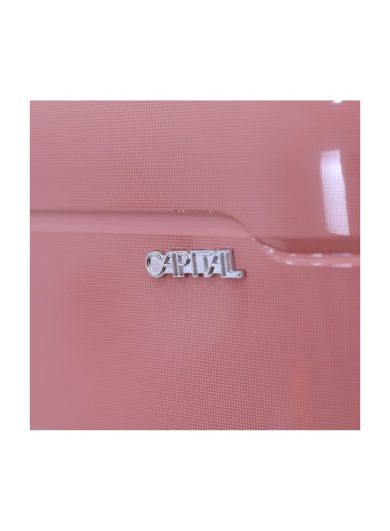 CAPITAL CAPITAL 3-Piece Hard-Side Polypropylene Luggage Set – Lightweight, Durable, Spinner Trolley with TSA Lock,Pink (S-20",M-24",L-28") - Image 3