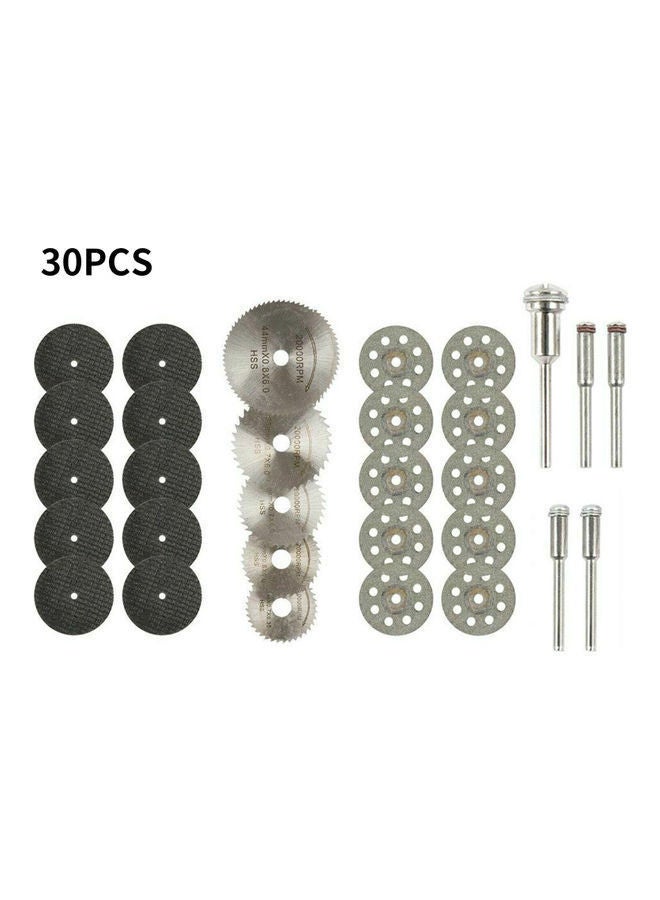 NIBEMINENT 30-Piece Mini Steel Sawing Blades for Electric Grinder Silver/Black  - Image 1