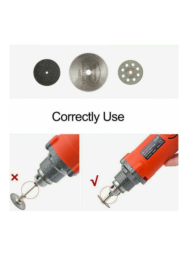 NIBEMINENT 30-Piece Mini Steel Sawing Blades for Electric Grinder Silver/Black  - Image 5