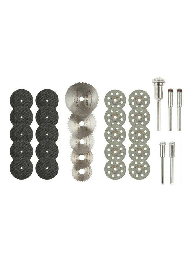 NIBEMINENT 30-Piece Mini Steel Sawing Blades for Electric Grinder Silver/Black  - Image 2