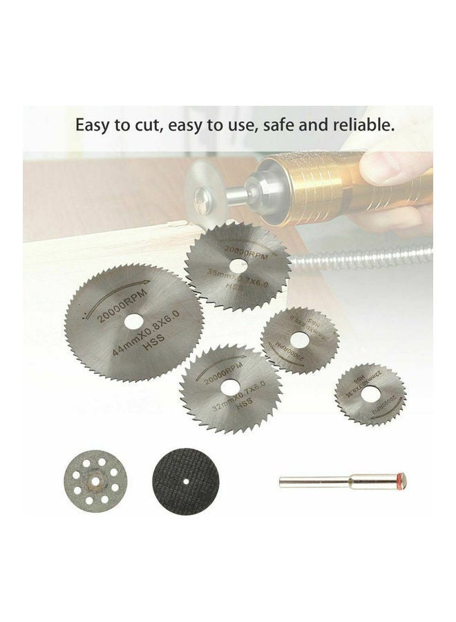 NIBEMINENT 30-Piece Mini Steel Sawing Blades for Electric Grinder Silver/Black  - Image 4