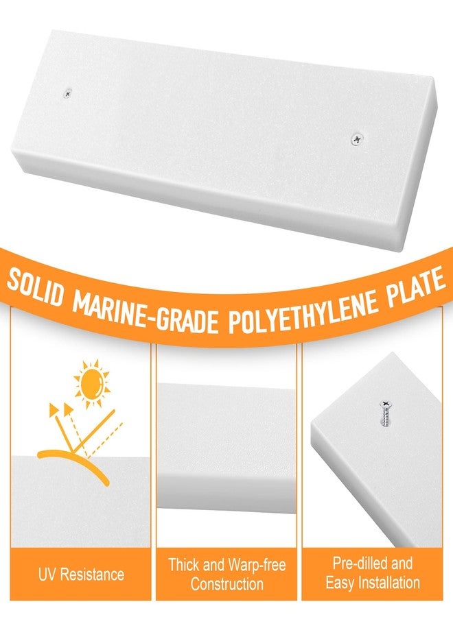 HDWGGD Transducer Mounting Plate Boat Transducer Mounting Board Hardware Kit UV Resistant Marine-Grade Transducer Mounting Block Kit - 0.8 inch Thickness (White) - Image 3
