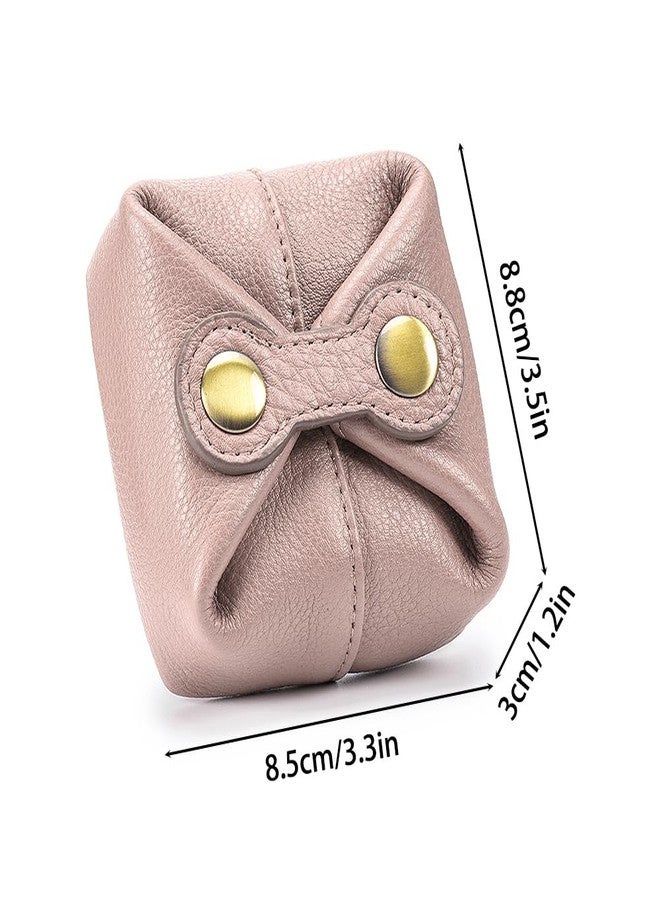 DONGKER Coin Pouch,Leather Coin Pocket Wallet Wear Resistant Cash Change Wallet with Mini Snap for Men Women - Image 5