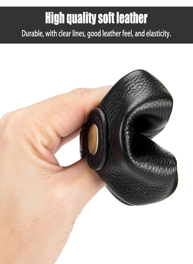 DONGKER Coin Pouch,Leather Coin Pocket Wallet Wear Resistant Cash Change Wallet with Mini Snap for Men Women - Image 4