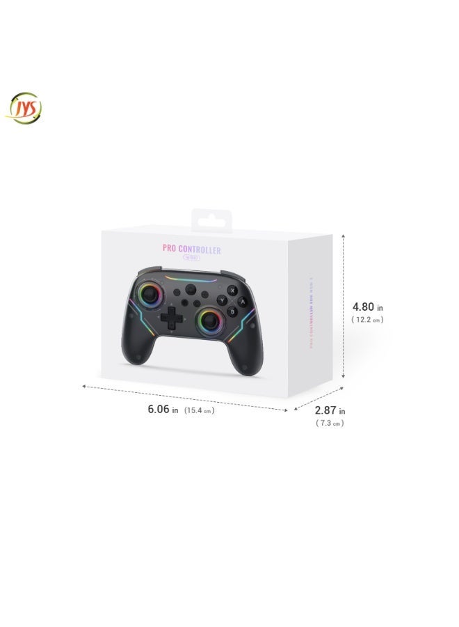 جاي واي إس جهاز التحكم JYS Joystick، متوافق مع Switch وSwitch 2، ويتصل عبر البلوتوث بأجهزة Android وiOS والكمبيوتر الشخصي وMac وSteam Deck لتجربة ألعاب متعددة المنصات. يتميز بجيروسكوب مدمج ذي 9 محاور، ولا يحتاج إلى إقران عند الاستخدام السلكي، وجهاز تحكم ألعاب RGB، ويدعم إخراج الصوت، لون أسود - Image 2