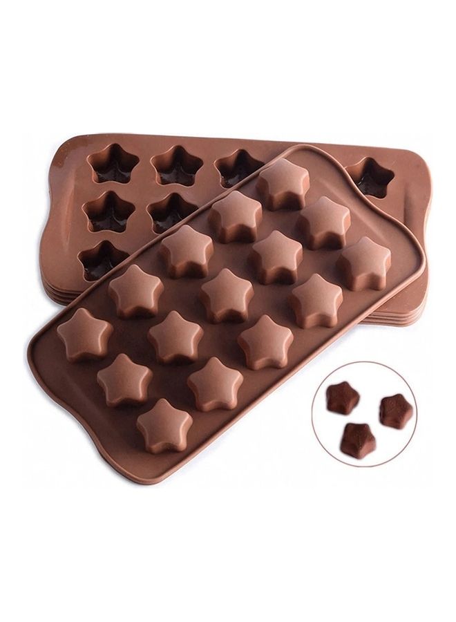 قالب من السيليكون على شكل نجمة بني 21سم