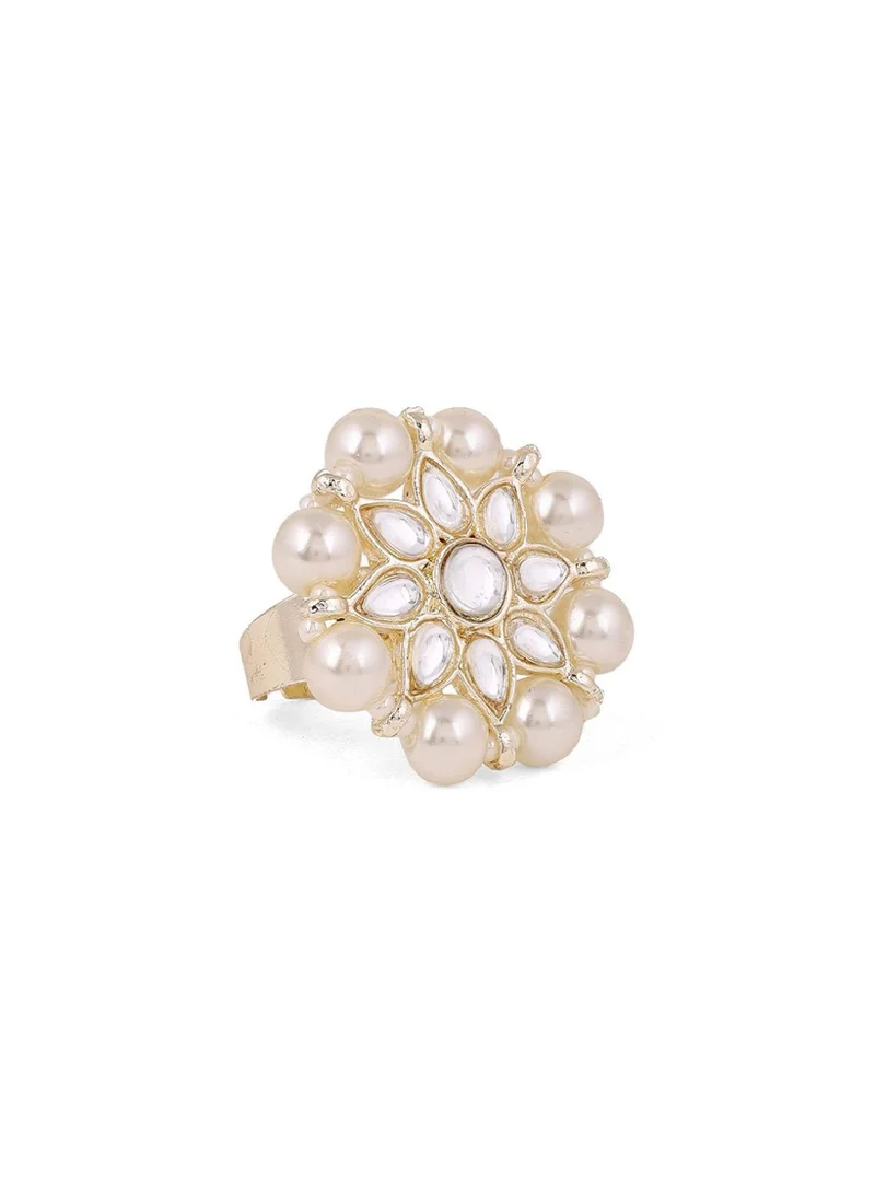 Priyaasi Kundan Studded Finger Ring