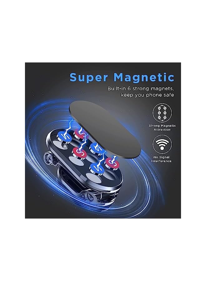 PROMASS Phone Holder, Multi-Functional Cell Phone Car Mount Strong Magnet 360° Rotation Foldable Desk Phone Cradle Universal Car Phone Holder for Dashboard Screens All Smartphones - Image 4