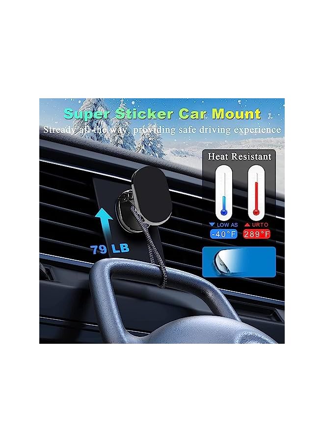 PROMASS Phone Holder, Multi-Functional Cell Phone Car Mount Strong Magnet 360° Rotation Foldable Desk Phone Cradle Universal Car Phone Holder for Dashboard Screens All Smartphones - Image 3