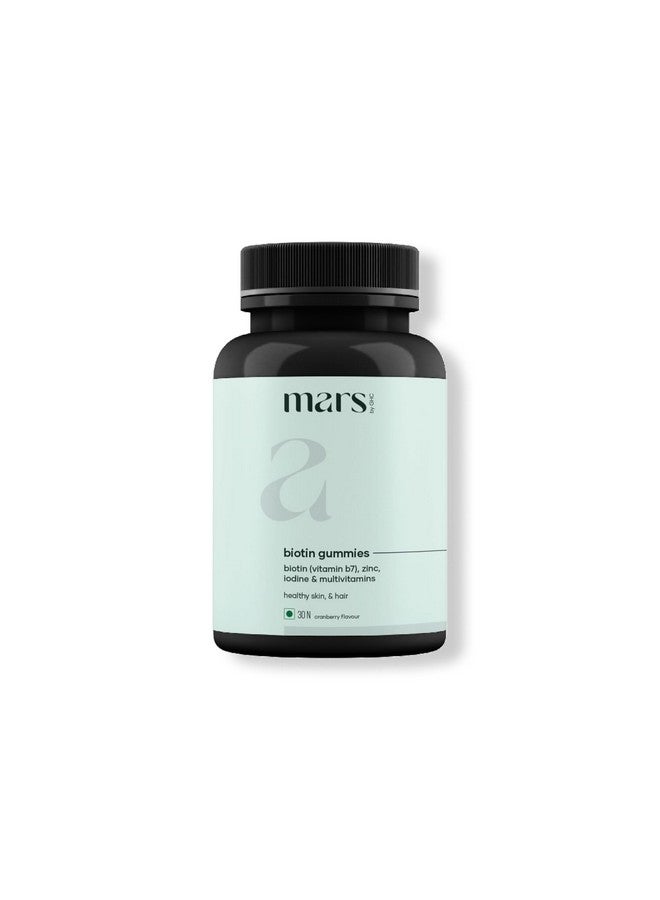 mars by GHC mars by GHC Biotin Gummies For Hair & Skin | 30 Days Pack | With Biotin, Vitamin A, C, E, Zinc, Fibre & DHT Blocker | For Healthy & Strong Hair| 100% Vegan & Gut Friendly - Image 1