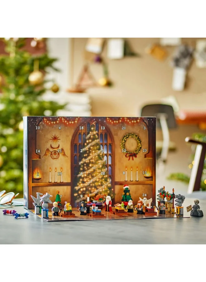 LEGO Harry Potter Advent Calendar 2024, Hogwarts Fantasy Toy for Kids, Includes 7 Minifigures and 16 Mini Builds, Christmas Countdown Treat, Gift for 7 Plus Year Old Girls, Boys and Fans 76438