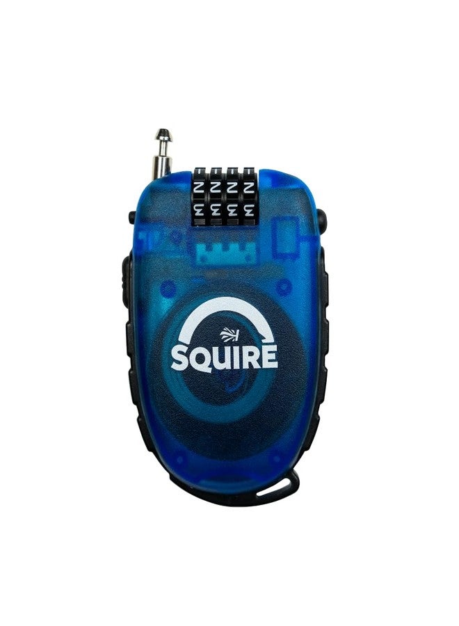 Squire Locks Retrac Max Multi-Use Retractable Cable Lock - 4-Wheel Combination with 900 mm Cable - Lightweight, Multi-Use Retractable Cable Lock for Bikes, Helmets, Skis, Snowboards, Luggage - Image 1