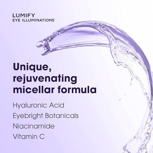 LUMIFY Eye Illuminations Cleansing Water Eye Makeup Remover 3in1 Micellar Water Contains Hyaluronic Acid Vitamin C Niacinamide Hypoallergenic Removes Waterproof Makeup 54 Oz 160 mL - Image 3