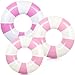 WinnerWhy 3 Pcs Large Swim Ring with Handles Set 4724 3937 3543 Inflatable Pool Inner Tube Classic Striped Pool Ring Floats for Adults Teens Summer Lounger Beach Party Supplies Pink White - Image 3