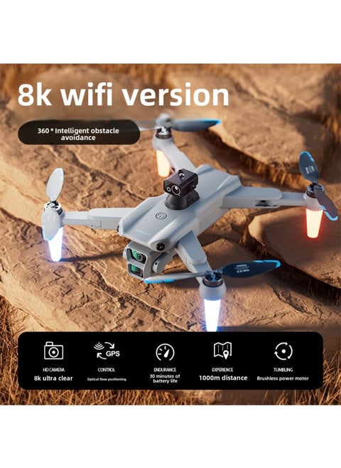 F14 Obstacle Avoidance GPS With Screen 8K Electric Tune Dual Camera Brushless Motor UAV Quadcopter Remote Control Aircraft-Color:White Optical Flow-F14-Obstacle Avoidance Of Electro-adjustable Dual-camera Brushless Motor-Specifications:Dual Electric Package Storage Bag Remote Control Charging Display