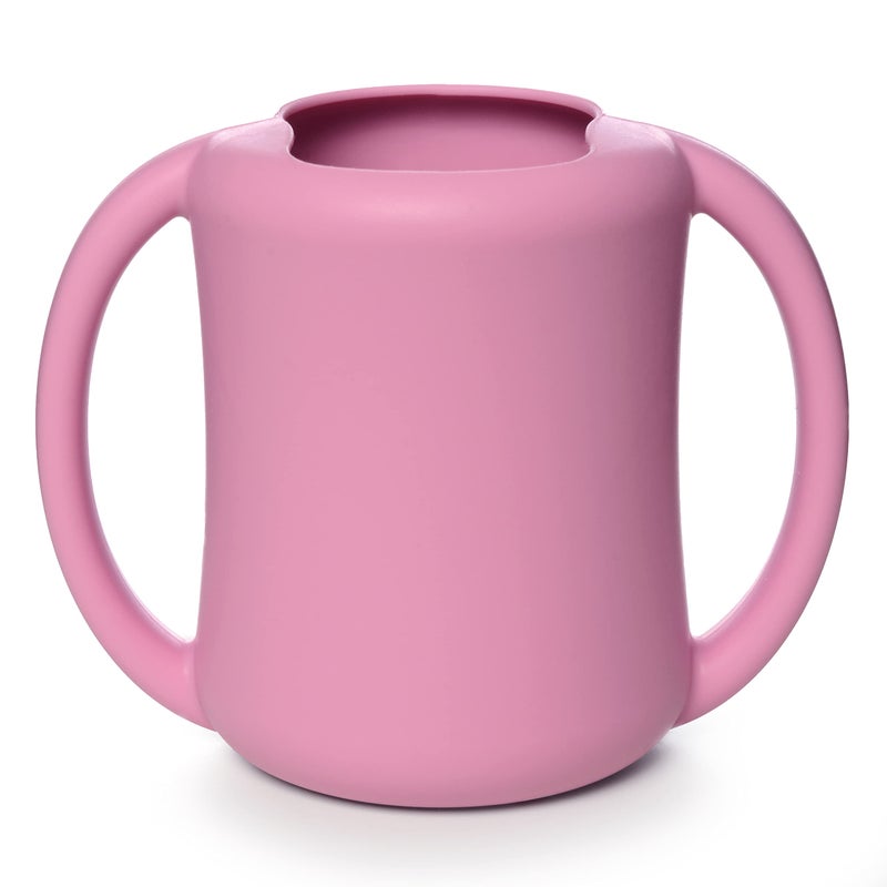 PrimaStella Silicone Baby & Toddler Training Cup with Handles (Plum) - Image 1