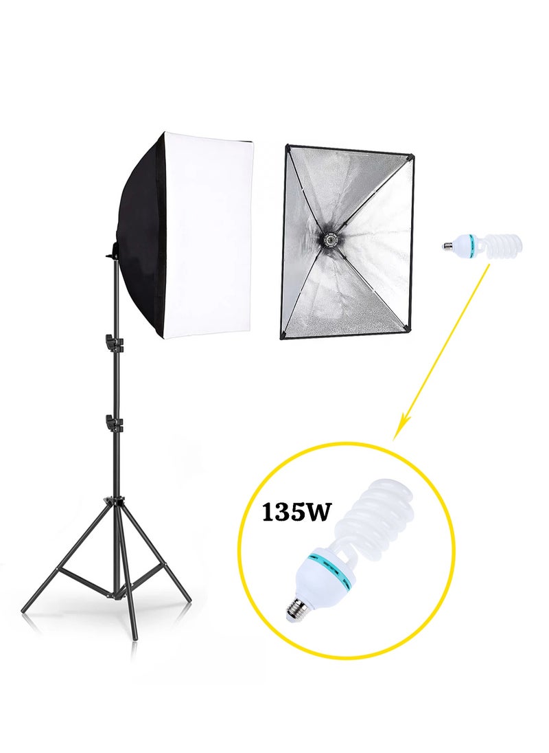 Mi VAZA Photography Fill Light Set - Studio Photography Lighting Kit - 135W Light Bulb - With Storage Bag - Softbox Lighting Kit For Photo, Video, Portrait and Live  - Image 2