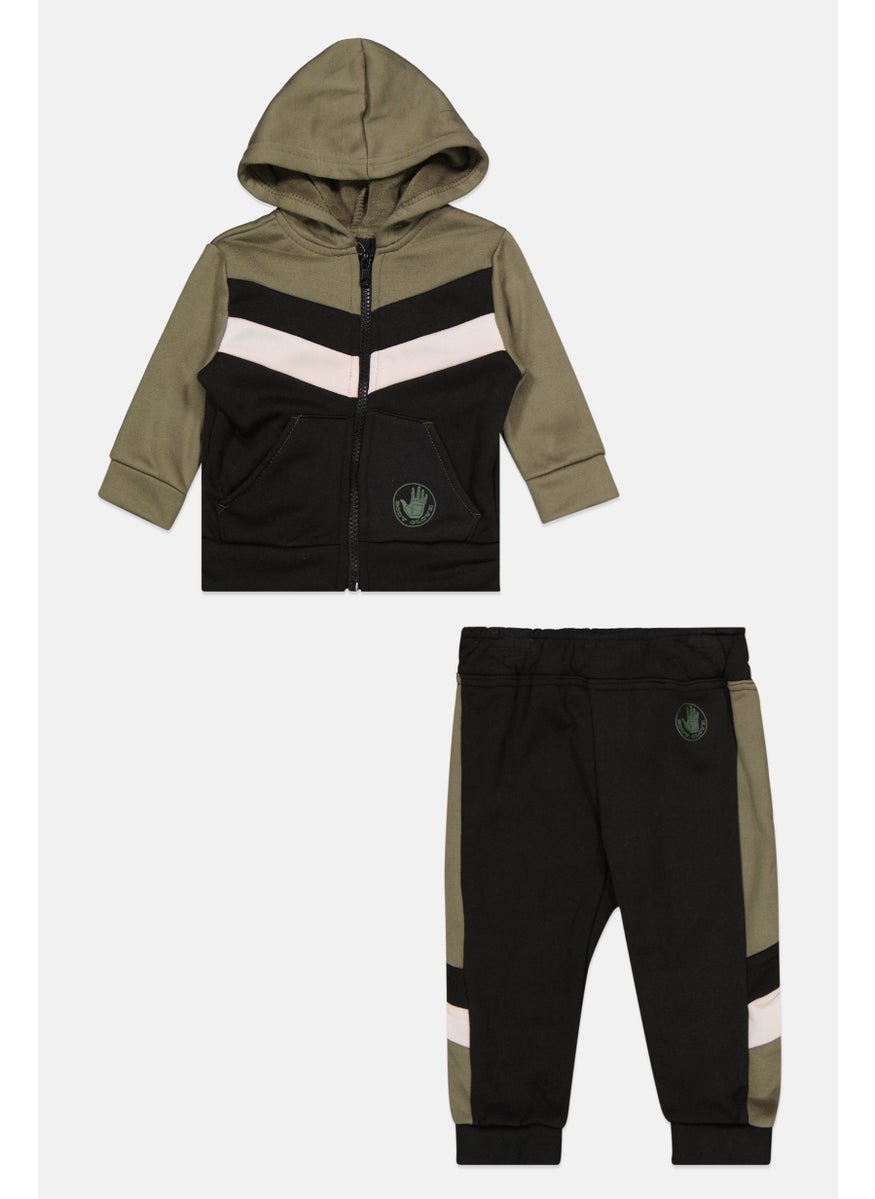 Body Glove - Toddlers Boy 2 Pcs Brand Logo Hoodie And Pant Set, Black Combo - Image 1