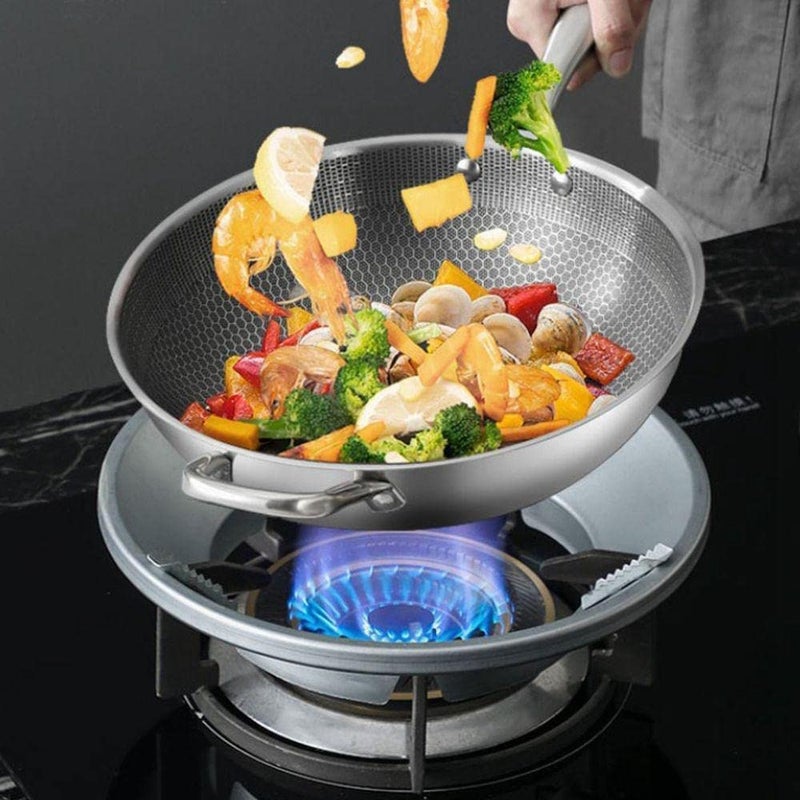 Zelofy Gas Stove Burner Stand Gas Saver Jali Chula Support Stand Cast Iron 4 Legs Supported For Indian Gas 07mm Thickness Fire Windproof Energy Saving Gas Saver Stand Pack of 2  - Image 3