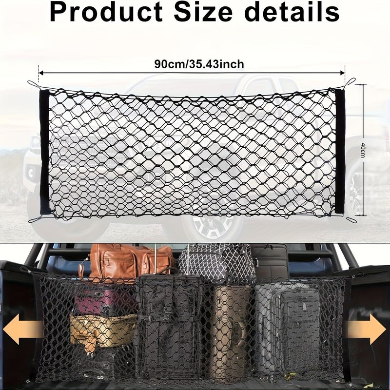 Adjustable Elastic Net For Truck Storage Car Trunk Organization Home Storage Black - Image 2