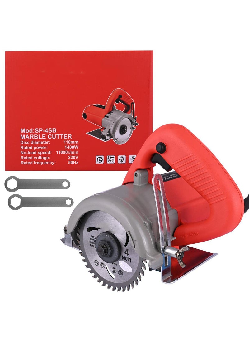 CIIF CIIF Sp4SB Marble Cutter Disc 110 mm 1400W Power 11000rmin NoLoad Speed 220V50Hz TileStoneMarble Cutter Multipurpose for Tile Iron Stone Granite Cutting Manual Cutter Machine  - Image 2