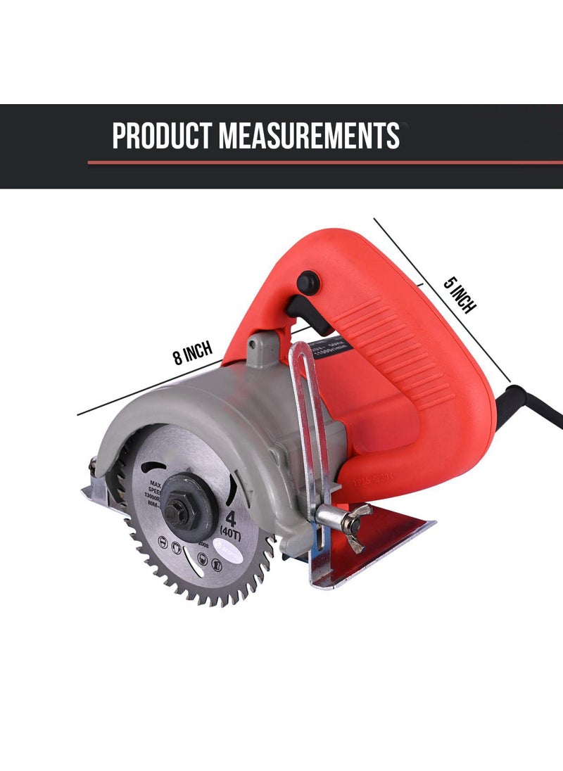 CIIF CIIF Sp4SB Marble Cutter Disc 110 mm 1400W Power 11000rmin NoLoad Speed 220V50Hz TileStoneMarble Cutter Multipurpose for Tile Iron Stone Granite Cutting Manual Cutter Machine  - Image 3