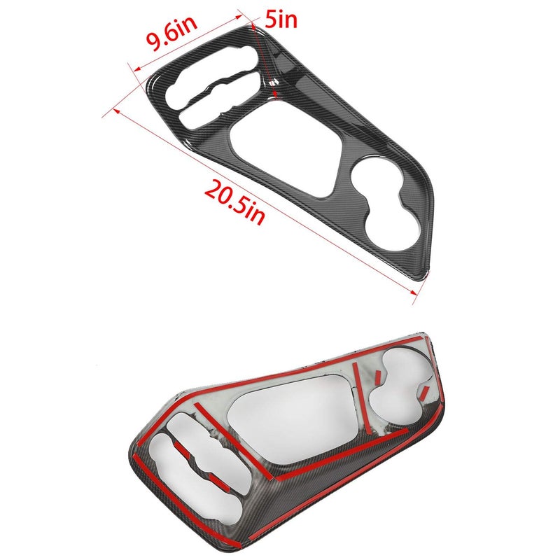 Generic Voodonala for Challenger ABS Carbon Fiber Gear Shift Panel Trim for 2015-2022 Dodge Challenger  - Image 2