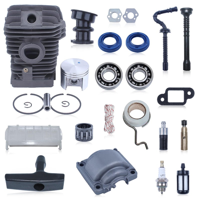 Mtanlo Cylinder Piston Tune Up Kit For Stihl MS250 MS230 025 023 Motor 425mm Cylinder Piston Pin Rings Cliclip Engine Bottom Cover Needle Bearing Intake Boot Crank Bearing Oil Seal - Image 2