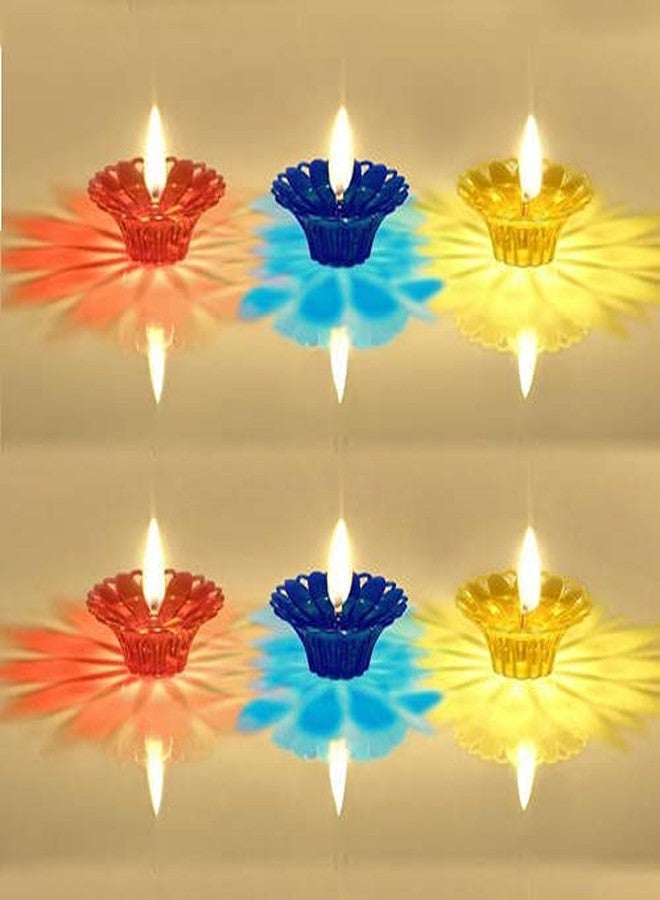 Craftam Transparent Plastic Floating Diya for Diwali Decoration and Gifts (Set of 12) - Image 2