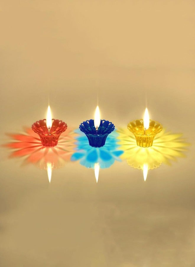 Craftam Transparent Plastic Floating Diya for Diwali Decoration and Gifts (Set of 12) - Image 3