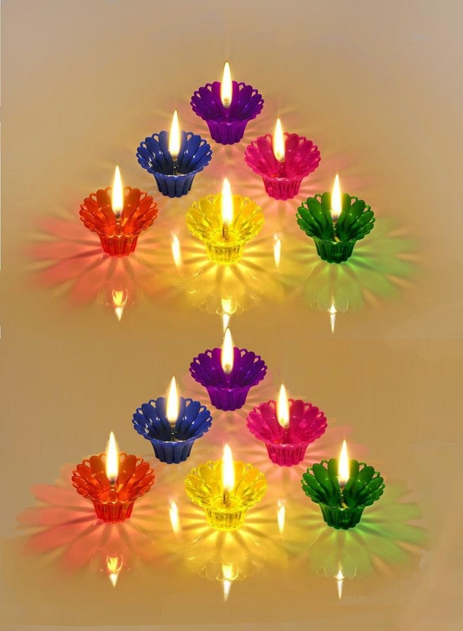 Craftam Transparent Plastic Floating Diya for Diwali Decoration and Gifts (Set of 12) - Image 1