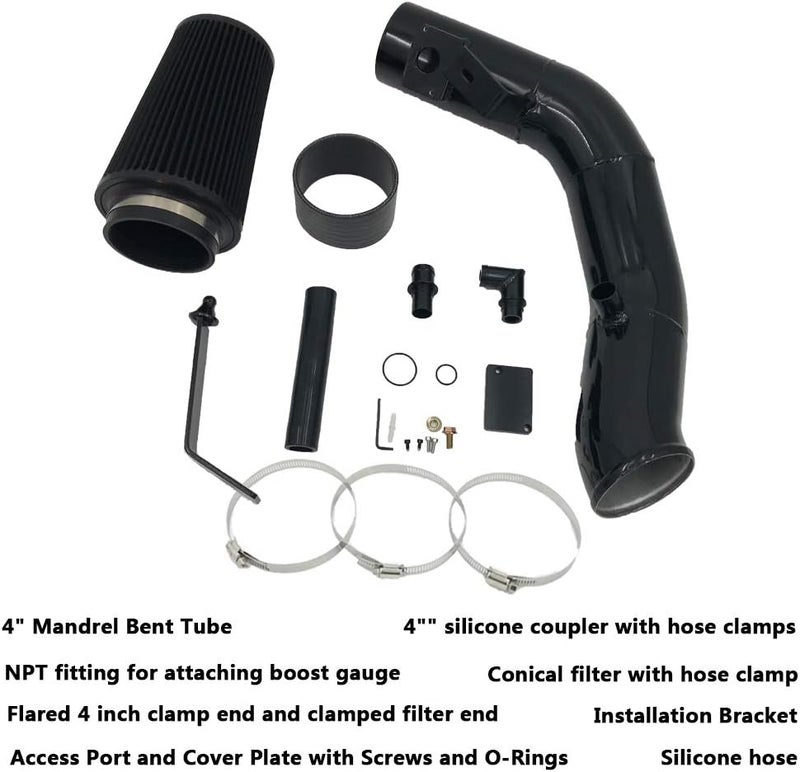 MOOSUN Cold Air Intake Kit for 2003-2007 Ford 6.0L F-250 F-350 Powerstroke Diesel (Black) - Image 3