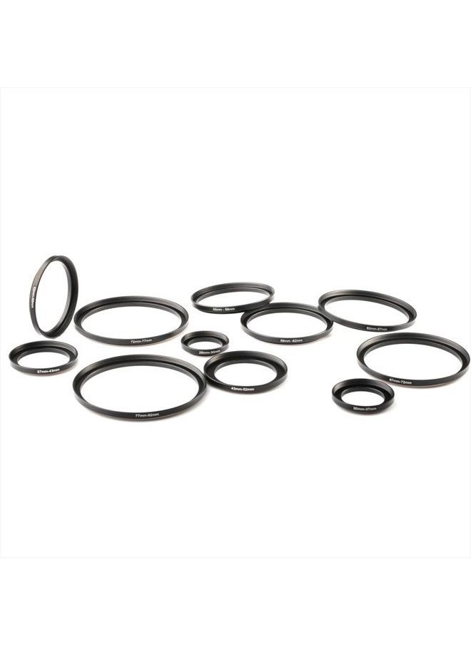 K&F Concept 11pcs Metal Stepping Rings Step Up Ring Set 26-30MM 30-37MM 37-43MM 43-52MM 52-55MM 55-58MM 58-62MM 62-67MM 67-72MM 72-77MM 77-82MM Compatible with Canon Nikon DSLR Cameras Lens  - Image 3