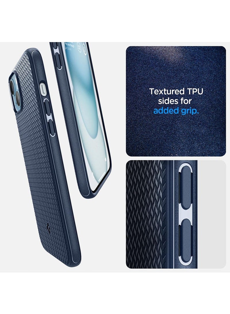 Spigen Mag Armor MagFit for iPhone 15 Case Cover with MagSafe - Navy Blue - Image 5