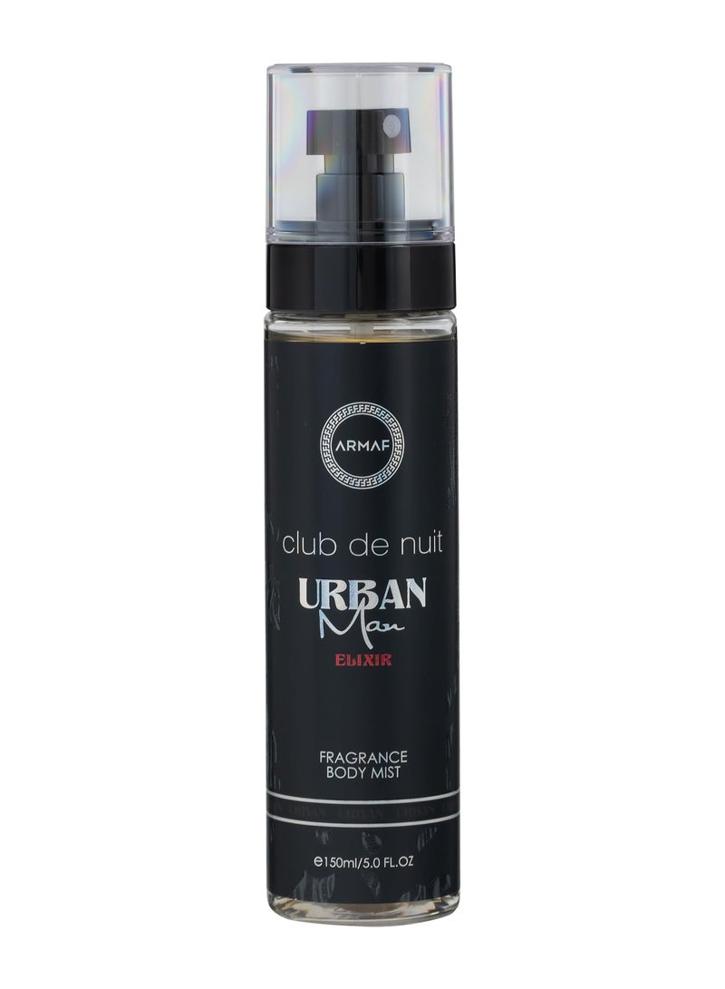 Armaf Club De Nuit Urban Elixir Perfume Body Mist For Men 150ml Black, Body Spray, Body Mists