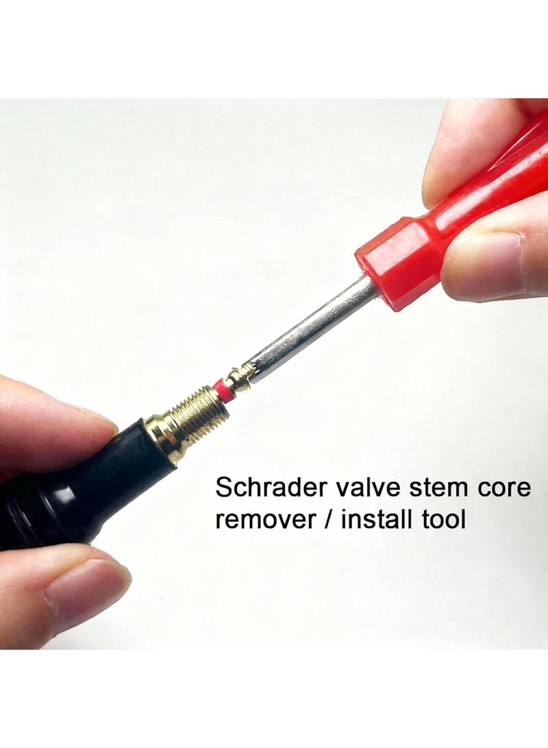 مجموعة أدوات صمام الإطار 33 قطعة، تشمل 20 نواة صمام و10 أغطية صمام وأداة نزع نواة صمام برأس واحد وأداة مزدوجة الرأس وأداة صمام 4 في 1 - Image 3