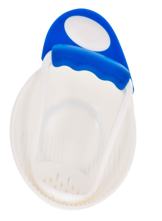 Mummamia Baby Mash & Serve 2 Pc Anti-Slip Bowl & Masher Set (Blue) - Image 2