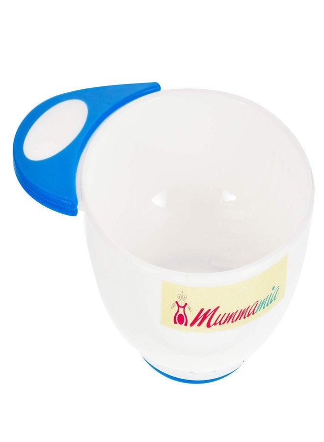 Mummamia Baby Mash & Serve 2 Pc Anti-Slip Bowl & Masher Set (Blue) - Image 3