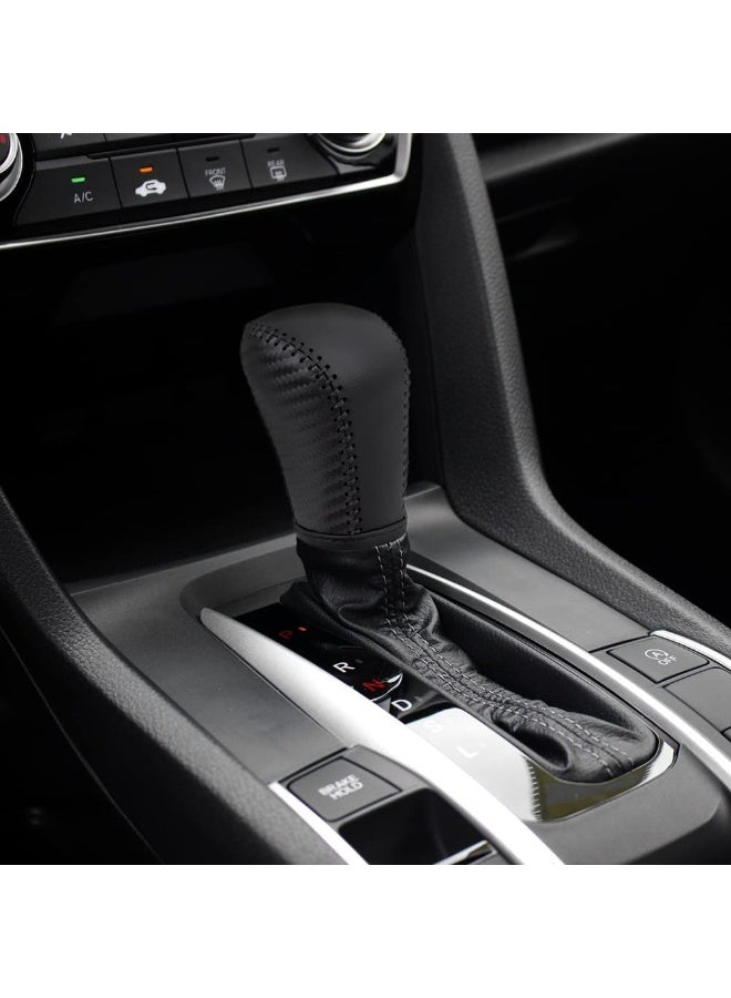 Auto Car Leather Gear Shift Knob Cover for Honda Civic 10th Gen 2021 2020 2019 2018 2017 2016 Accessories (D) - Image 2