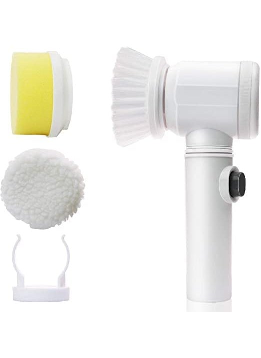 KBDev KBDev Magic Brush Electric Magic Brush Multifunctional Magic Brush with 3 Brush Heads Charging Cord for Home Kitchen Tiles Carpet Sink wash Basin Bath Shower 