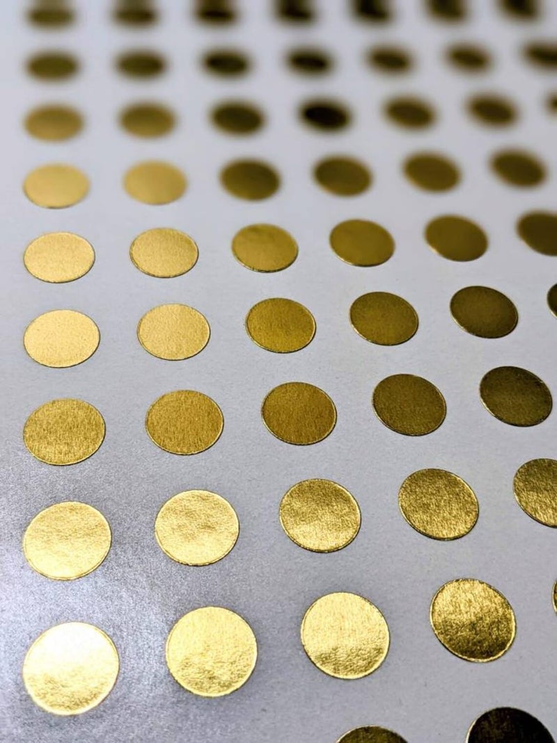 Sehgal 560 Golden Dot Stickers 12 mm (0.5 inch) Round Dot Sticker Self Adhesive, Gifts, Crafts, and Product Branding - Image 3