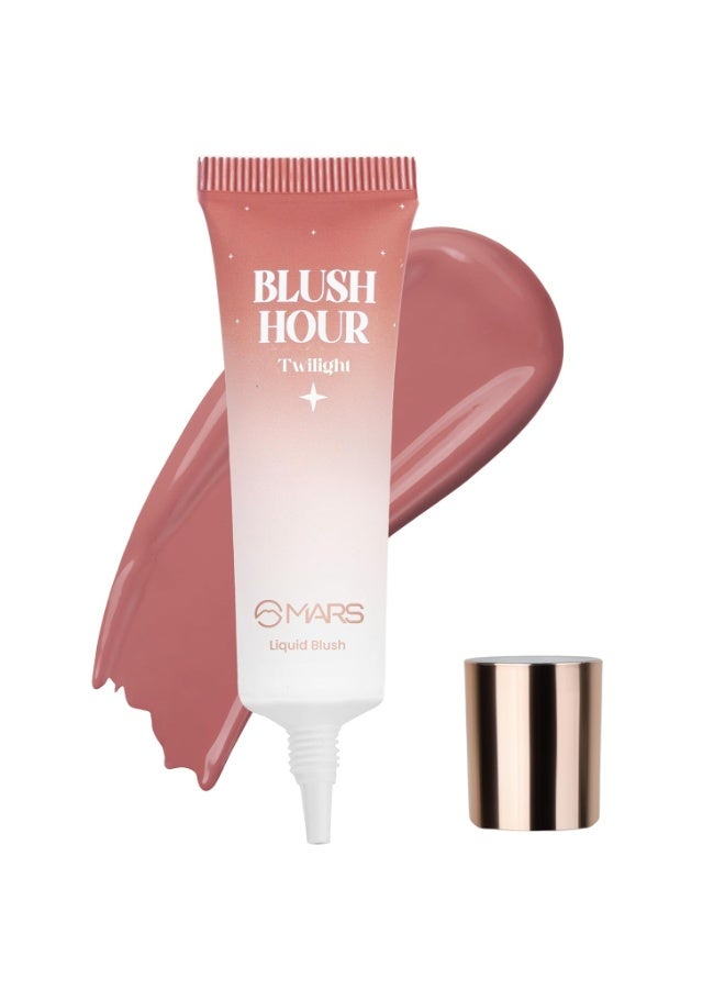 مارس أحمر خدود سائل من مارس | لمسة نهائية ندية مطفية | لون غني | تركيبة خفيفة الوزن تدوم طويلاً | تطبيق سهل (١٢ مل) (٠٢-توايلايت) - Image 1