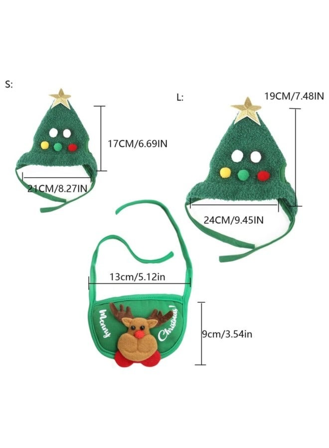 GGEROU زي مهرجان للحيوانات الأليفة للكلاب والقطط، قبعة شجرة المهرجان، رأس صغير للكلب، طوق قابل للتعديل، ملابس كوسبلاي، أحمر - Image 4