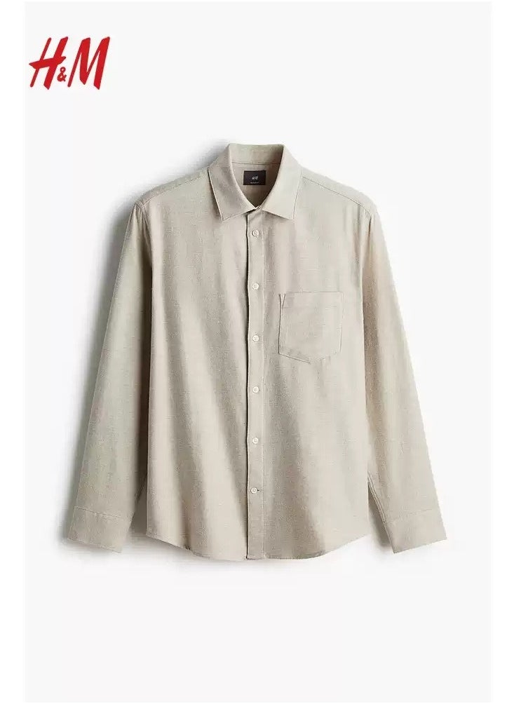 H and M - HM Autumn New Fashionable Casual Loose Long Sleeved Shirt - Image 1