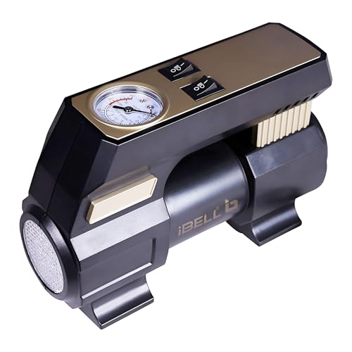 IBELL Plastic, Polypropylene Car/Bike Tyre Inflator CA12-98, 12V DC, 120W, 12A, Air Flow 25L/Min, 150 PSI With Emergency LED Flashlight - Image 2