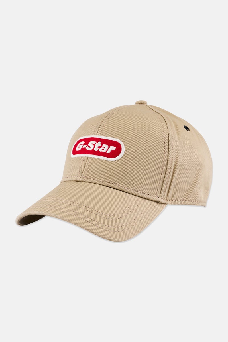G-Star RAW Men Embroidered Logo Cap, Beige - Image 1