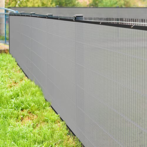 HIPPO - Privacy Screen Fence Heavy Duty Shade Net with Polyester Band, Brass Eyelets & Tie Cords (Charcoal, 1 mt X 5 mt) - Image 1