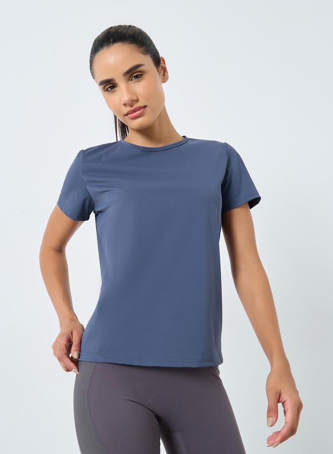 Styli Active Back Teardrop Peep Textured Top - Image 3